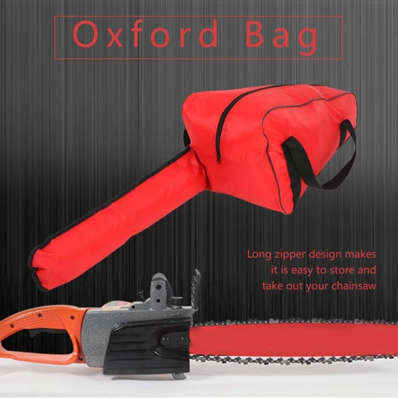 

20" Chainsaw Bag Carrying Case Portable Protection Waterproof Holder Fit for Chainsaw Storage Bag Red