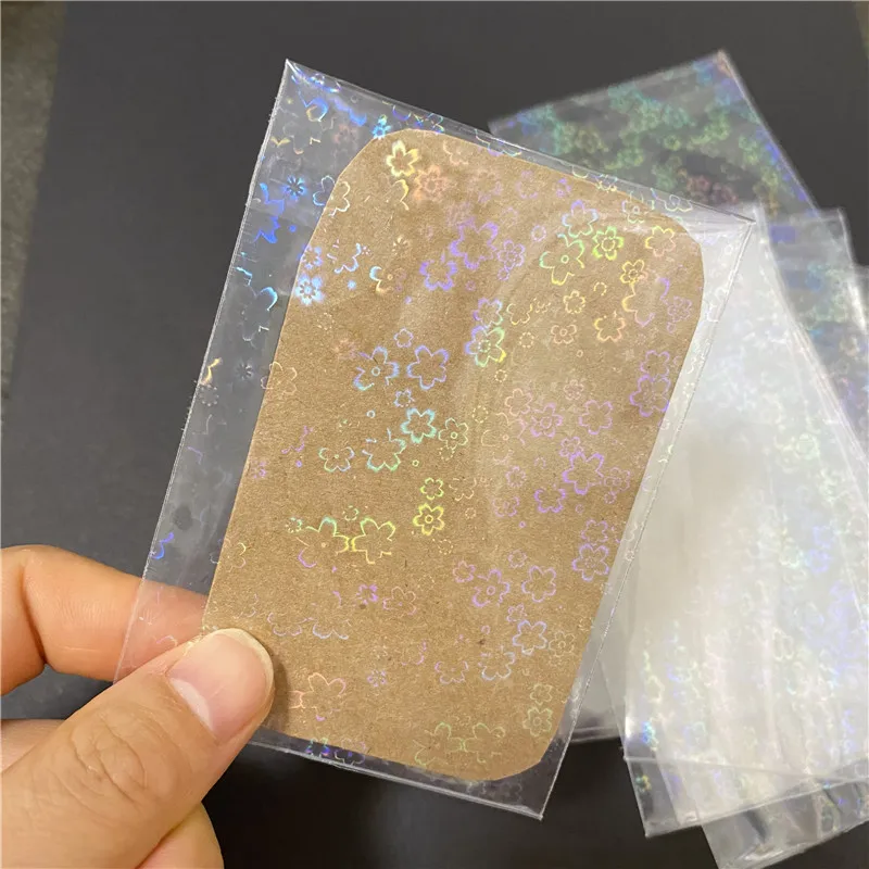 100 шт./лот Цветочная Лазерная мигающая запечатывающая карточная насадка для