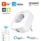 Умная розетка с 2 USB-портами, 16 А, с голосовым управлением