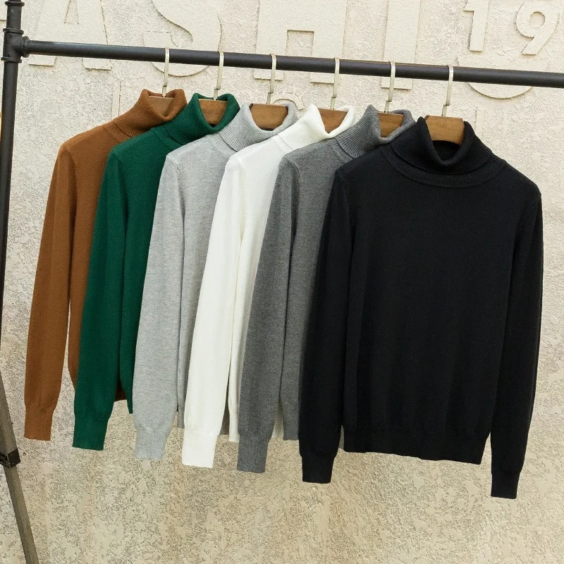 

Clothing Female 2023 Clothes Women's Sweater Ladies Style Winter Cropped Turtleneck Outerwear Blouses Knitted Tops Basic Jumpers
