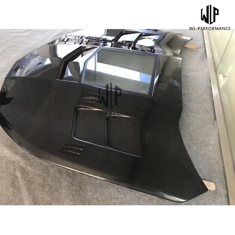 Высококачественная прозрачная крышка капота двигателя из углеродного волокна