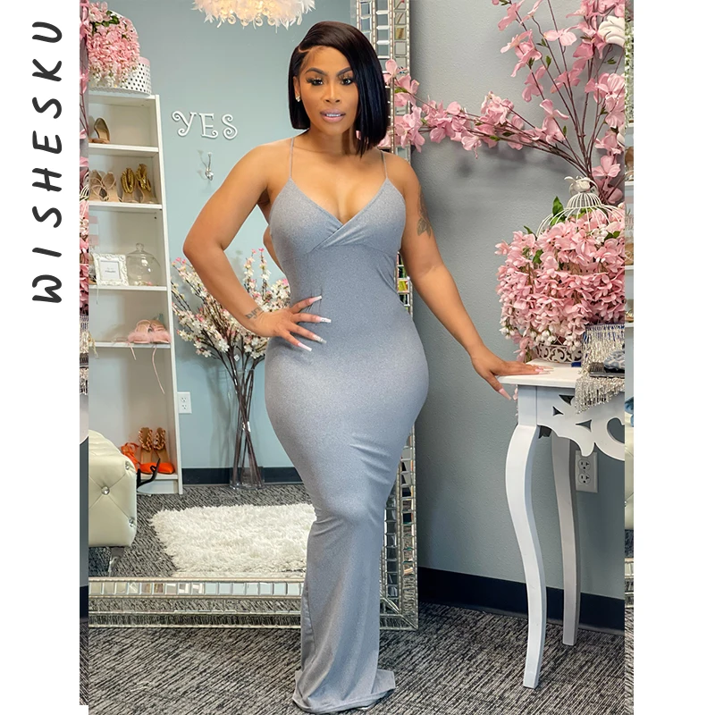 

Sexy Straps Maxi Dress Women Backless Party Club Sleeveless Long Bodycon Robe 2021 Fashion Summer Elegant Vacation Sundress