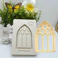 european style door windows lace resin silicone mold diy cake chocolate candy dessert fondant moulds baking decoration tool