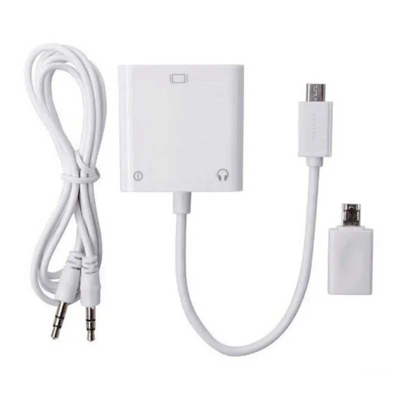 Микро USB в VGA видео аудио адаптер конвертер мобильный телефон подключение ТВ