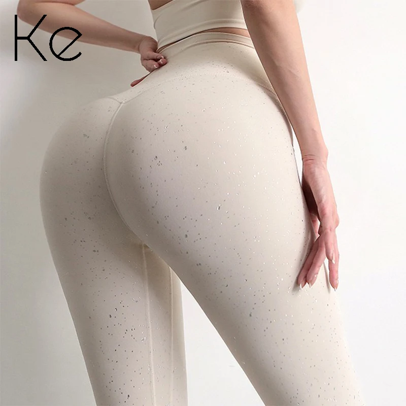 

Женские облегающие леггинсы KE peach для фитнеса и бега, сексуальные быстросохнущие спортивные штаны с высокой талией для подтяжки бедер, для т...