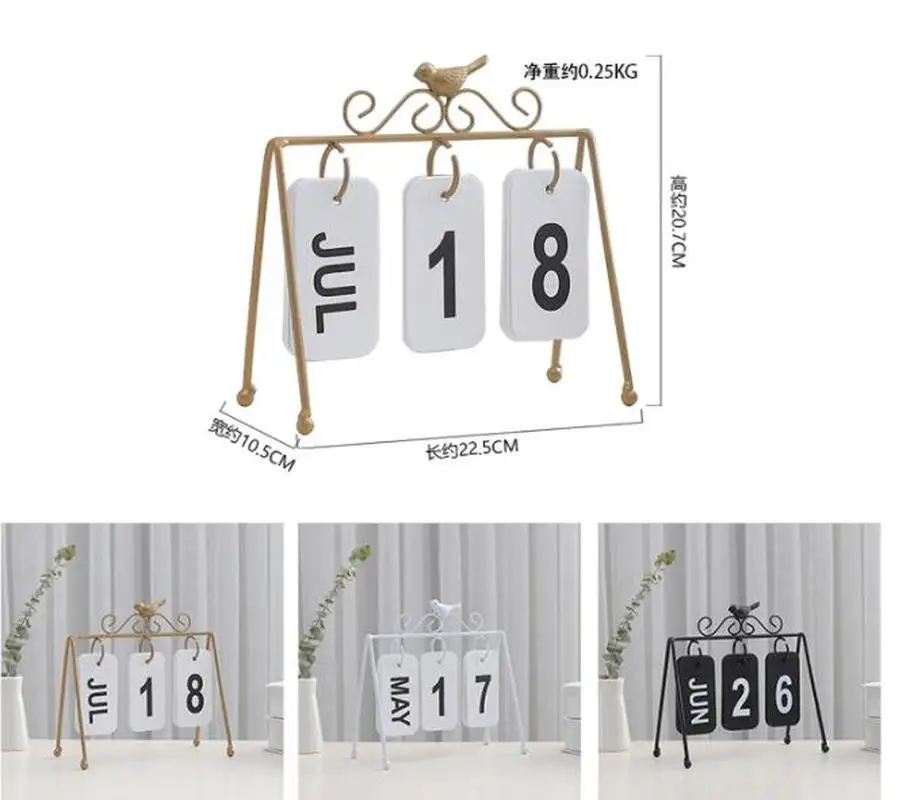 

Creative Bird Iron Flip Perpetual Calendar DIY Calendar Art Crafts Home Office School Desk Decoration Birthday Gifts,hot sale.