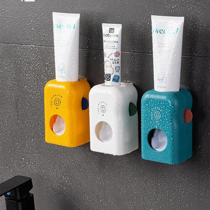 

Bathroom Accessories Toothpaste Squeezer Automatic Dispenser Holder Wall Mount Bathroom Products Gadgets Reusable For Kids Home