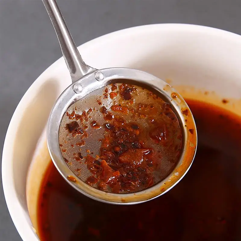 

Stainless Steel Fat Skimmer Hot Pot Filter Soup Skimmer Spoon Fat Oil Skim Grease Foam Mesh Percolator Strainer Kitchen Tools