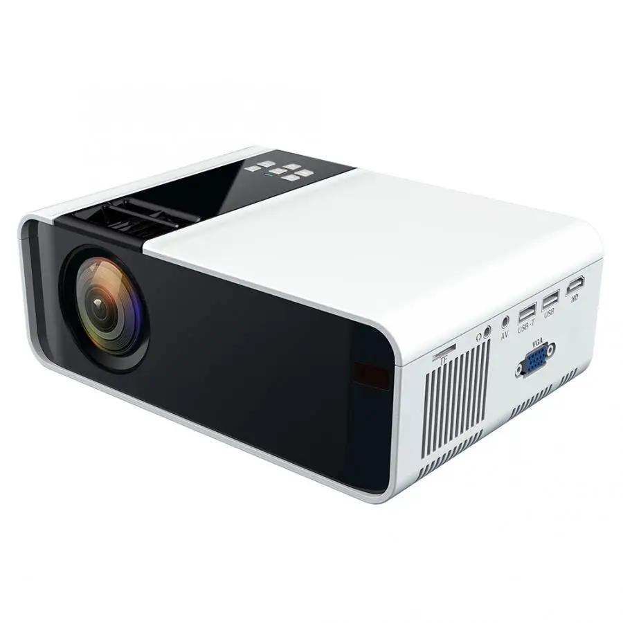 Портативный мини проектор W10 HD 1080P светодиодный красный и синий 3D 110 240 В