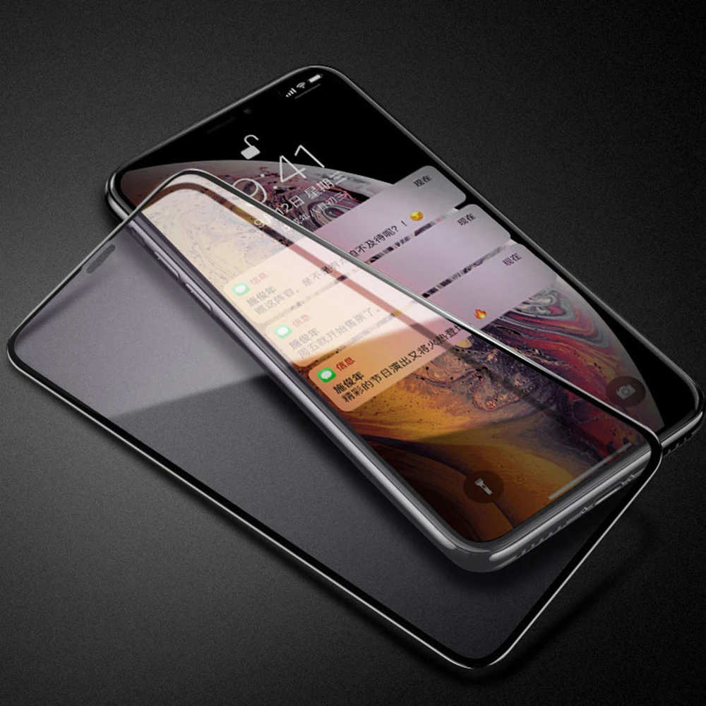 9D матовая защитная пленка для экрана из закаленного стекла Защитная iPhone 7 8 Plus X XR XS