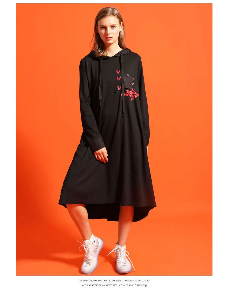 Max LuLu корейская модная одежда в стиле панк женские длинные платья с капюшоном женские винтажные платья с принтом повседневные негабаритные уличные платья