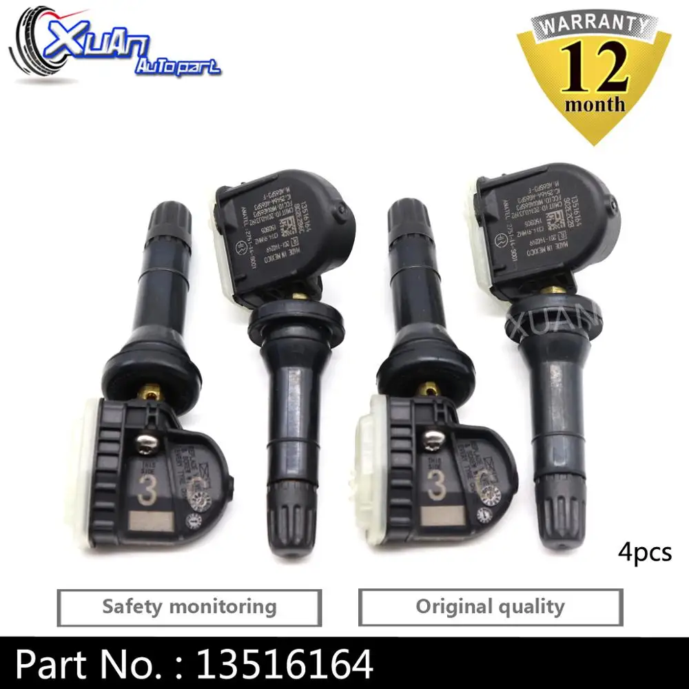 XUAN 4 шт. датчик давления в шинах TPMS 13516164 Для Chevrolet Cobalt Колорадо Cruze Equinox HHR Impala Malibu