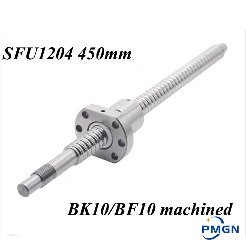 

Hot Mechined 12mm 1204 Ball Screw Rolled C7 Ballscrew SFU1204 450mm with one 1204 Flange Single Ball Nut for CNC Parts