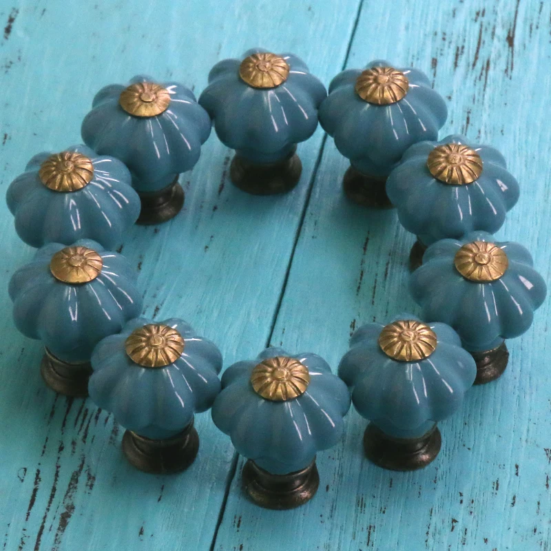 1 шт. маленькая тыквенная керамика детская ручка мебельная для кабинета ящика