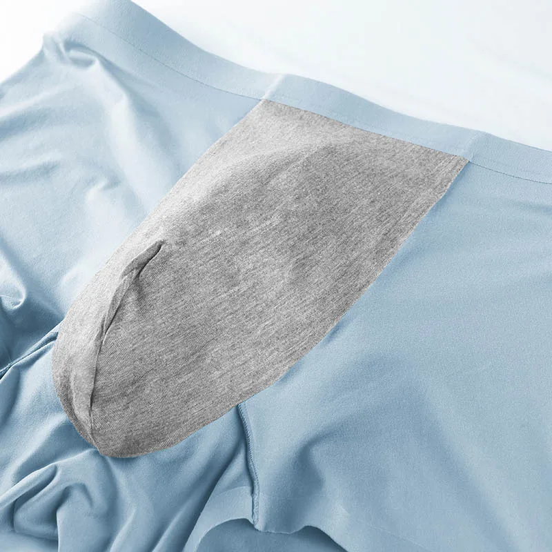 Трусы-боксеры IYUNYI мужские Бесшовные шелковые антибактериальные шорты спандекс 3D