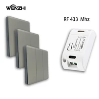 smart switch light diy module receiver 433 mhz 86 type portable rf wireless relay power remote control 220v wall panel buttons