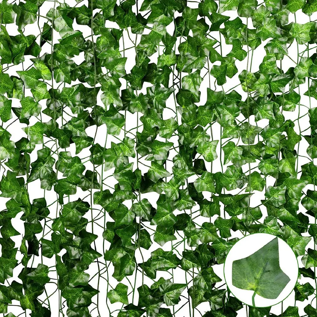 

80 Pieces 12 Creeper Simulation Small Rattan Strip Realistic And Flexible Decoration Grape Leaf Ivy Rattan Garden Decoration