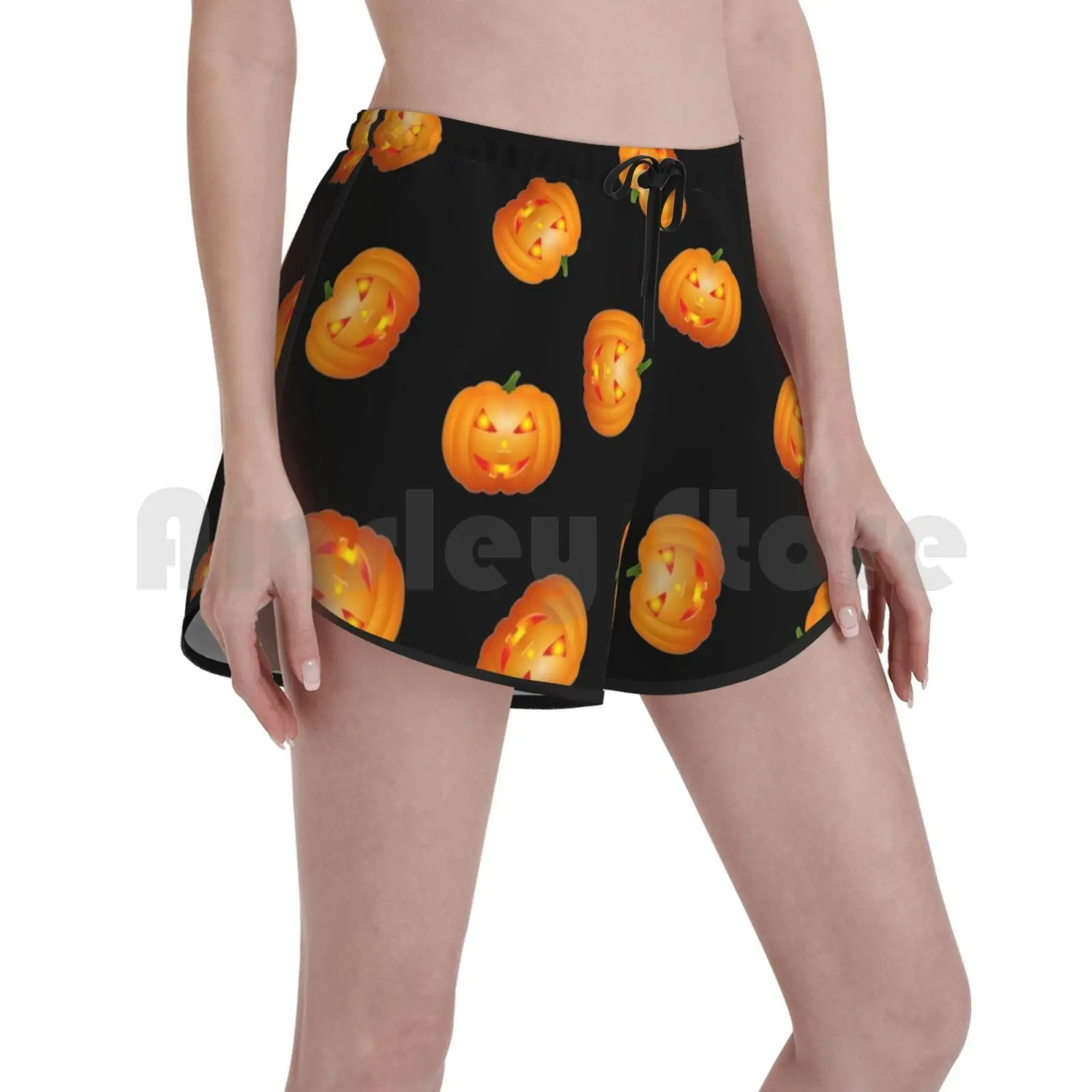 

Pumpkins Pumpkins And More Pumpkins Swim Shorts Quick Dry Women Beach Short Halloween Pumpkin Pumpkins Orange Scary Hallows