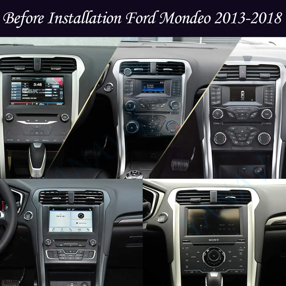 Автомагнитола PX6 система Android 13 6 дюйма для Ford Mondeo 2013 2017 Tesla вертикальная