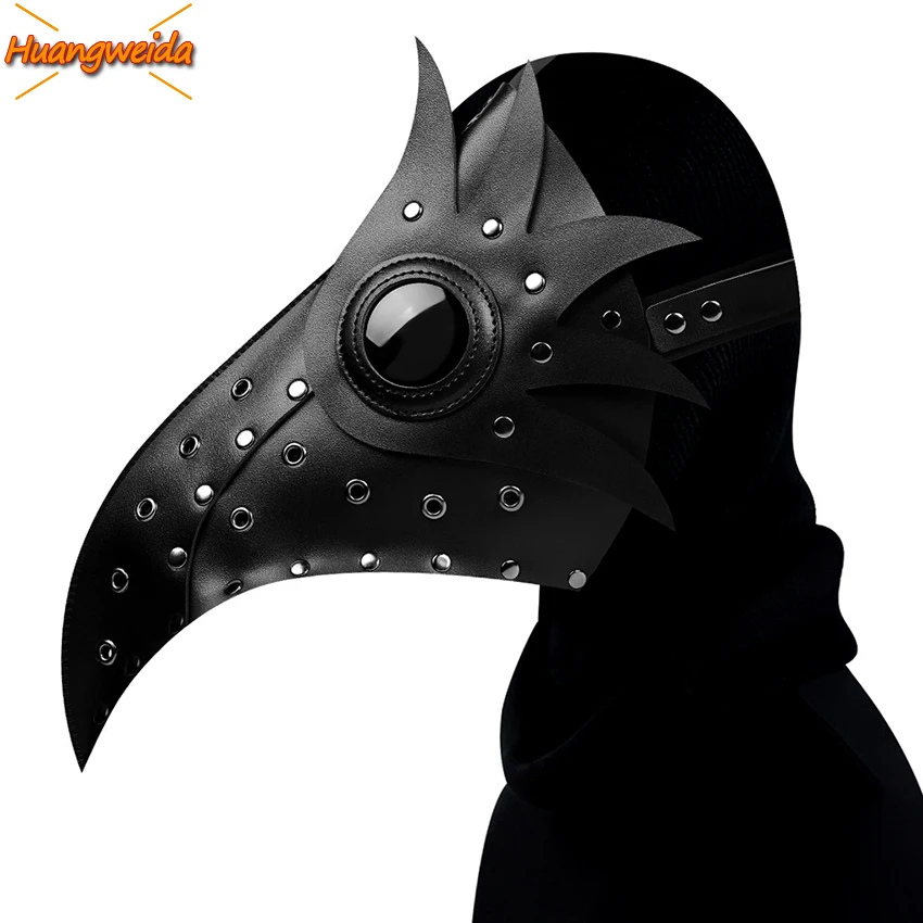 

Маска Чумного доктора для мужчин, маска на Хэллоуин для взрослых, для женщин, мужчин, Чумного доктора, косплей, искусственная кожа, перфорато...