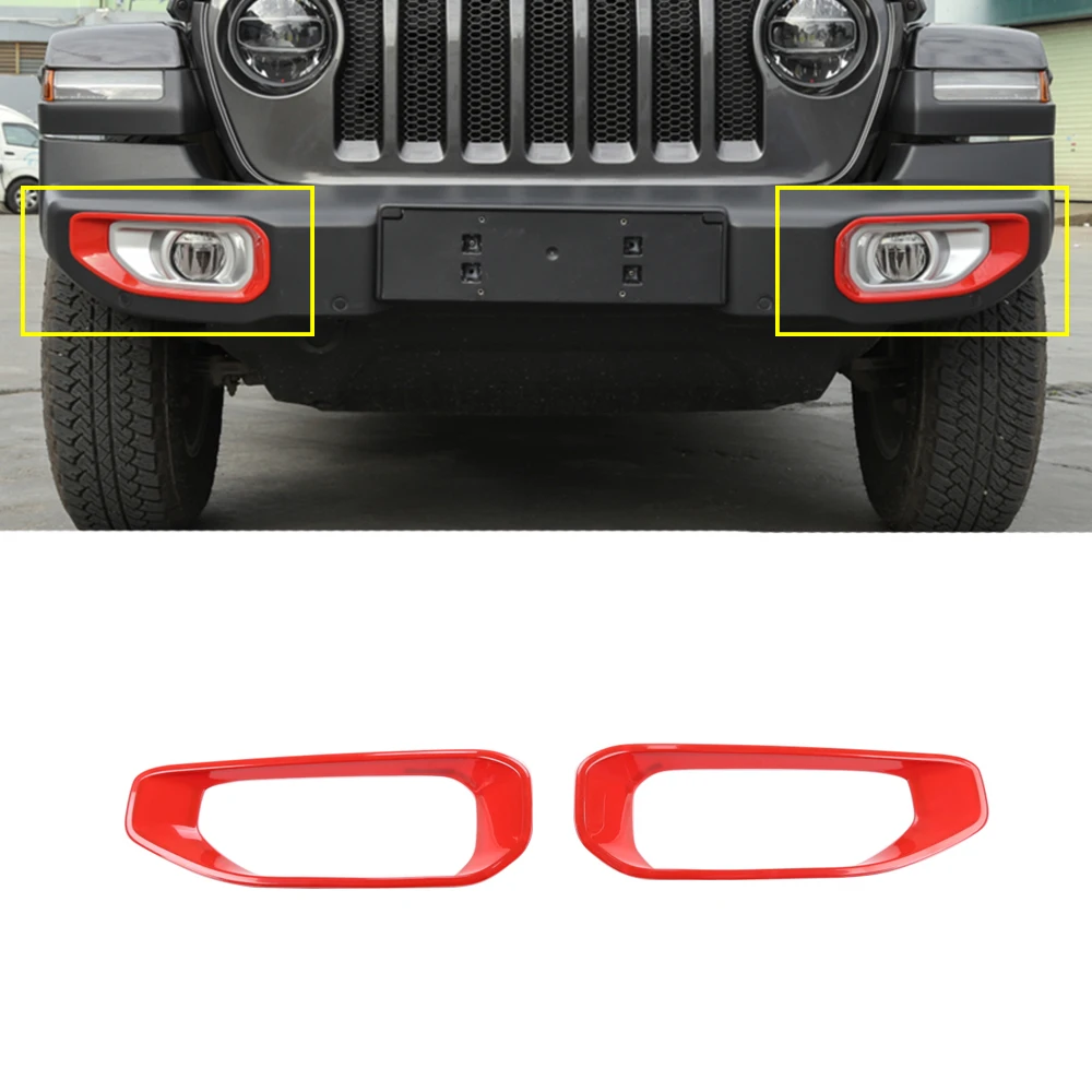 

Car Front Fog Light Lamp Decoration Cover for Jeep Wrangler JL 2018 2019 2020 2021 2022 Sahara only Exterior Accessories Styling