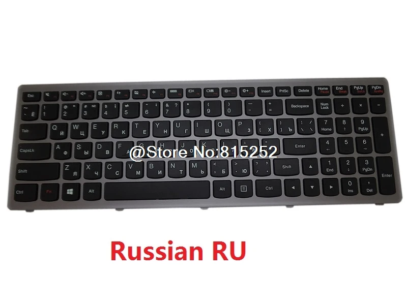 Клавиатура для ноутбука lenovo Z500 P500 P500T Z500A Русский RU Италия IT Hungary HU HG японский JP JA иврит HB с рамкой с подсветкой