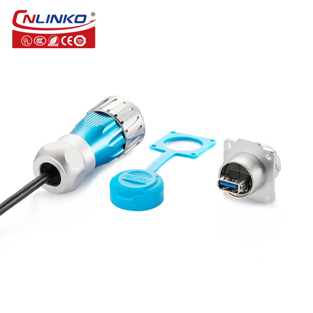 Cnlinko 1/4 штыковое соединение USB3.0 металлический корпус водонепроницаемый разъем