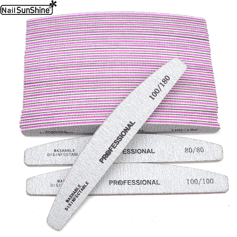 

25 Pcs/Lot Professional Nail Files 80/80 100/100 100/180 Nail Art Accessories Buffing Manicure Tools Set Disposable Saws Limas