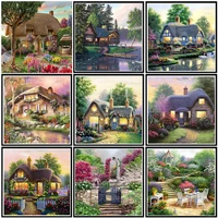 5d diy new diamond paintings full of diamonds landscapes cottages diamond paintings rhinestone embroidery cross stitch home deco