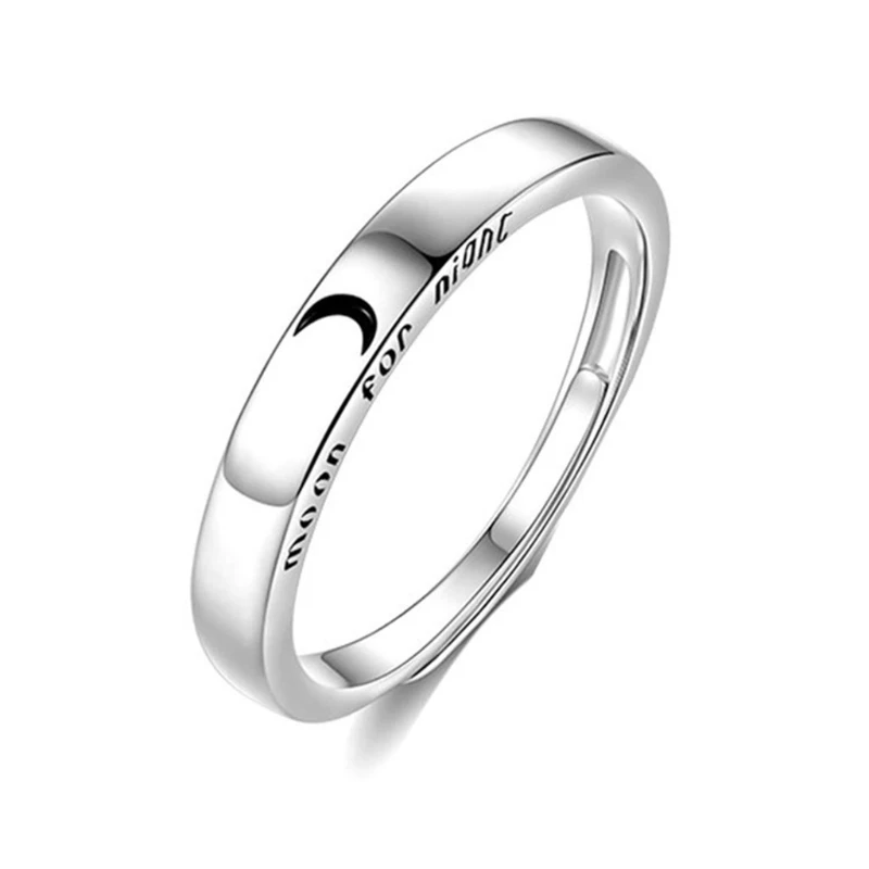 

Mountain Alliance Eachother Sun/Moon Couple Ring Female Hand Ornaments Men and Women Open Ring Commemorative Gift