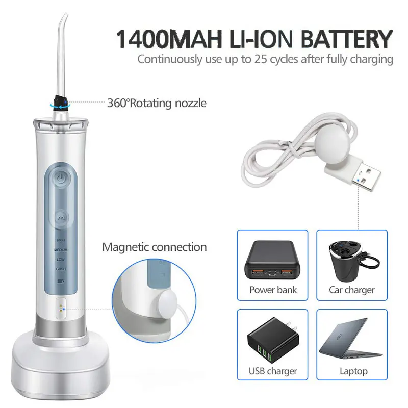 Компактный ороситель для полости рта сильнодействующий эффективный водный Flosser