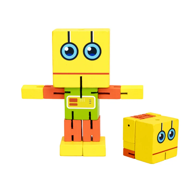 

Wooden Deformation Robot Early Childhood Educational Toys Hands-on Brain Creativity Variety Of Wooden People