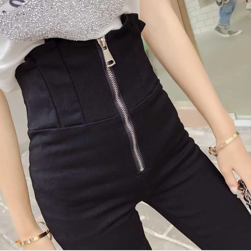 Женские весенние брюки с высокой талией повседневные леггинсы облегающие на