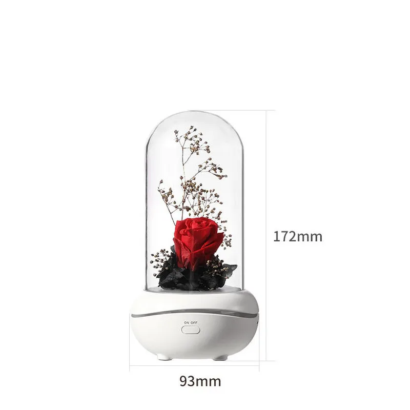 

Eternal Rose Flower Desktop Decoration Light Mini Aroma Light Romantic Atmosphere Light for Bedroom Study Living Room
