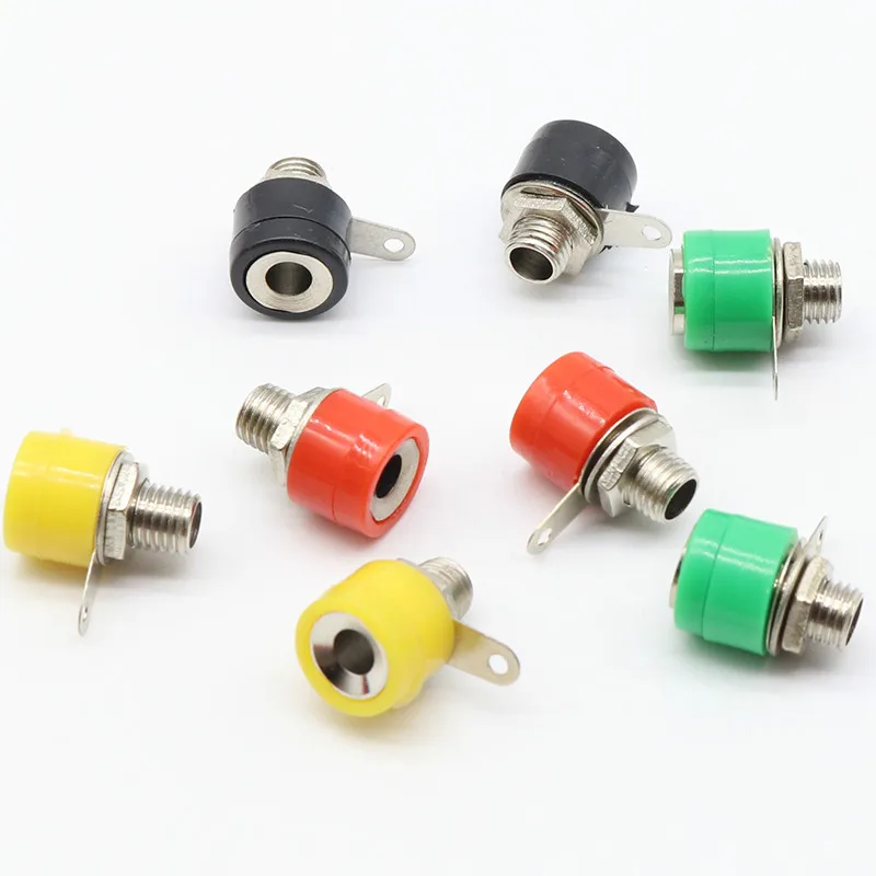 

10pcs/lot 4mm banana binding post 4mm banana socket Free shipping 5color/lot