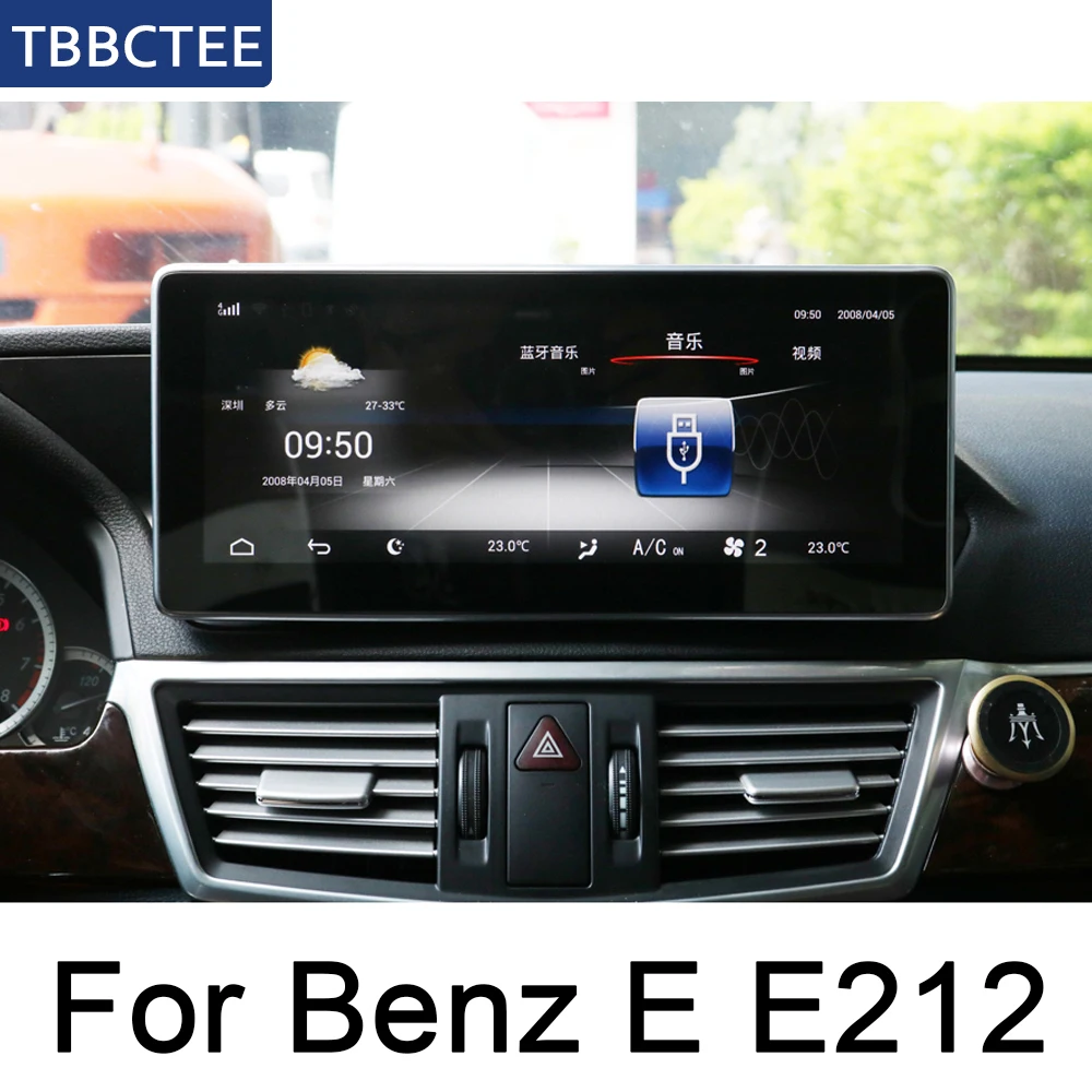 For Mercedes Benz E Class W212 2010~ Car Android System 1080P IPS LCD Screen Car Radio Player GPS Navigation BT WiFi AUX Map