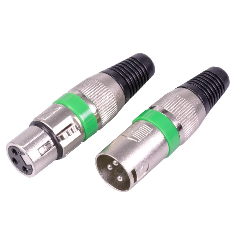 

50sets/lot 3 Pin XLR Connectors Male+ Female 3 Pole XLR Plug Jack Socket Microphone MIC Cable Terminal Wire Connector