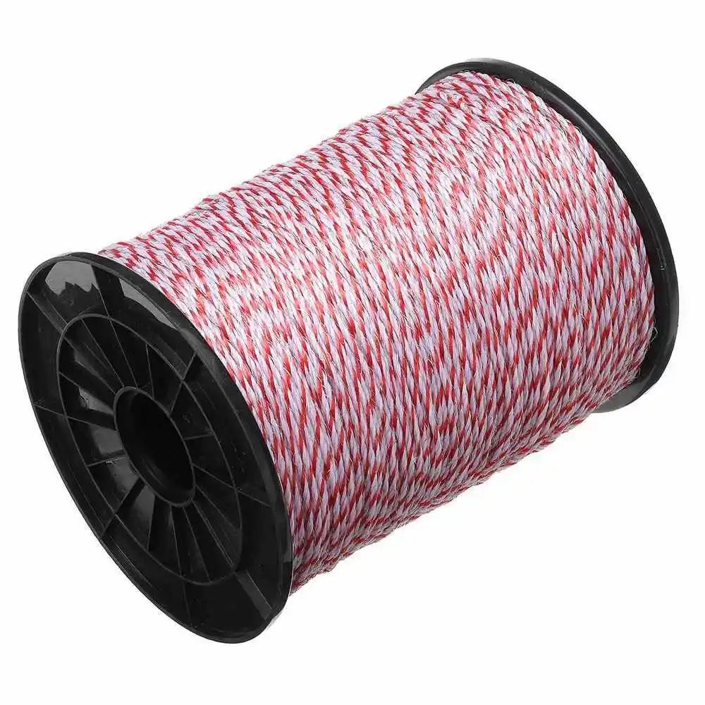

500m Portable Electric Fencing Poly Wire Rope Power Line Livestock Breeding Fence Farm Garden Animal Enclosure Tool