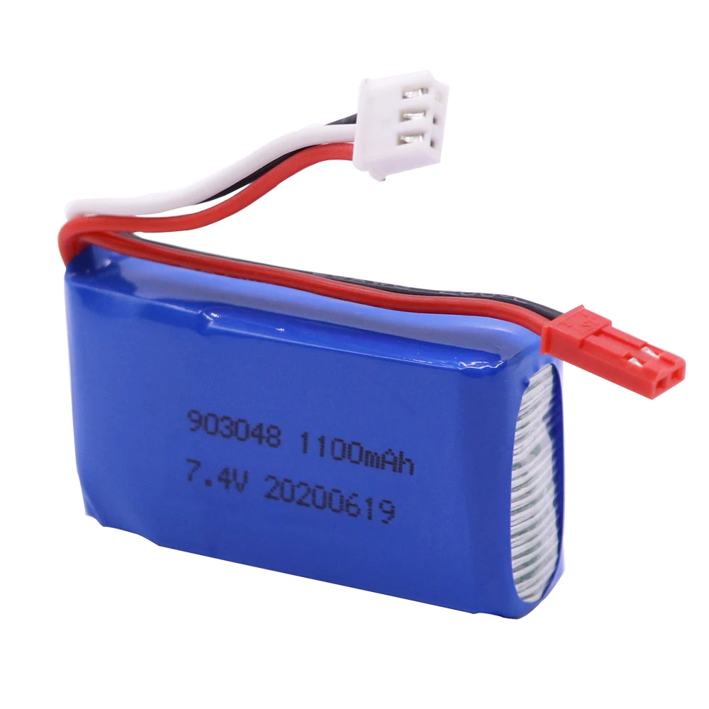 7 4 V 1100mAh 903048 Lipo батарея JST вилка для Wltoys V353 A949 A959 A969 A979 k929 RC Дрон автомобили лодки