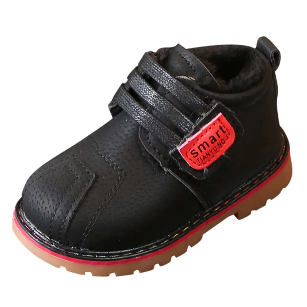 Детская зимняя теплая обувь для маленьких девочек и мальчиков зимние ботинки