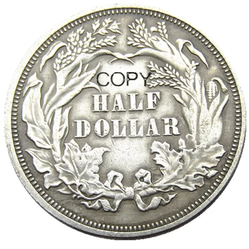 1859 французский головы Половина доллара шаблон Посеребренная копия