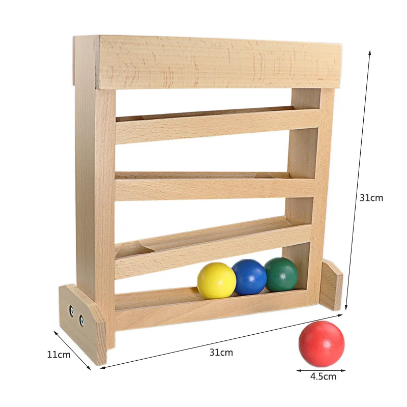 

Baby Montessori Colored Wooden Ball Visual Tracker Ball Tracker Visual Sense & Focus Exercises Baby Early Development Toys