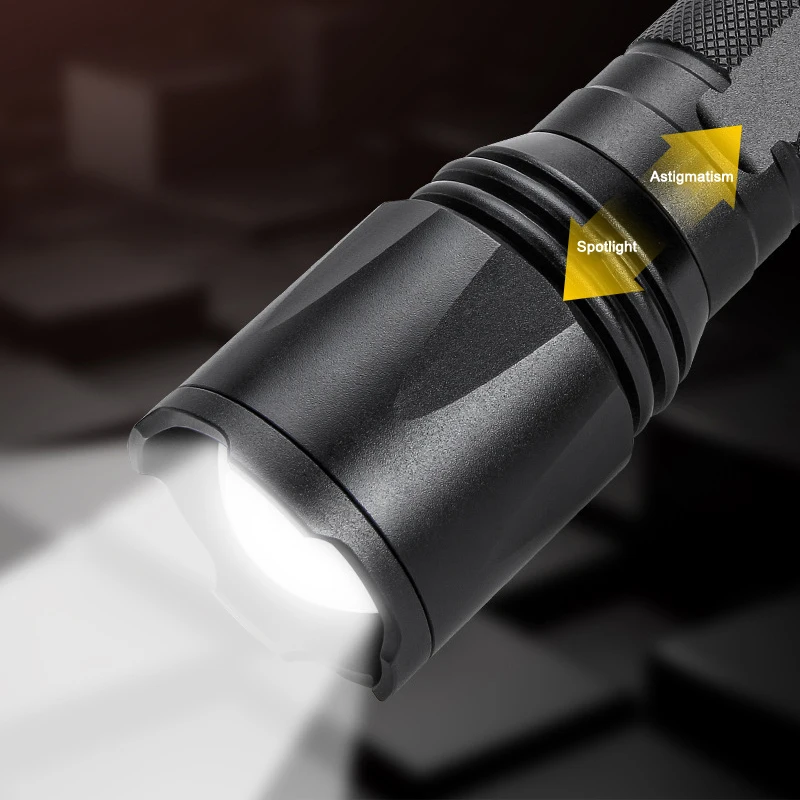 

Wholesale LED Torch Zoomable Flashlight Super Bright Adjustable Focus Pocket Handheld Light for Camping Dog Walking Hiking X85