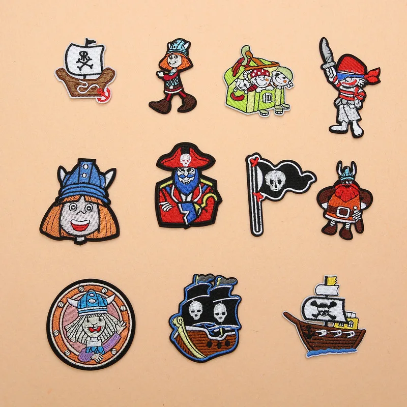 Пиратский корабль патчи по индивидуальному заказу компьютерная вышивка значок