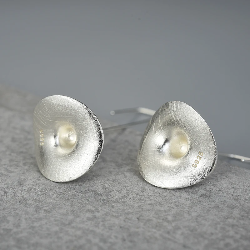 Женские серьги-подвески Lotus Fun изящные серьги из серебра 925 пробы в виде