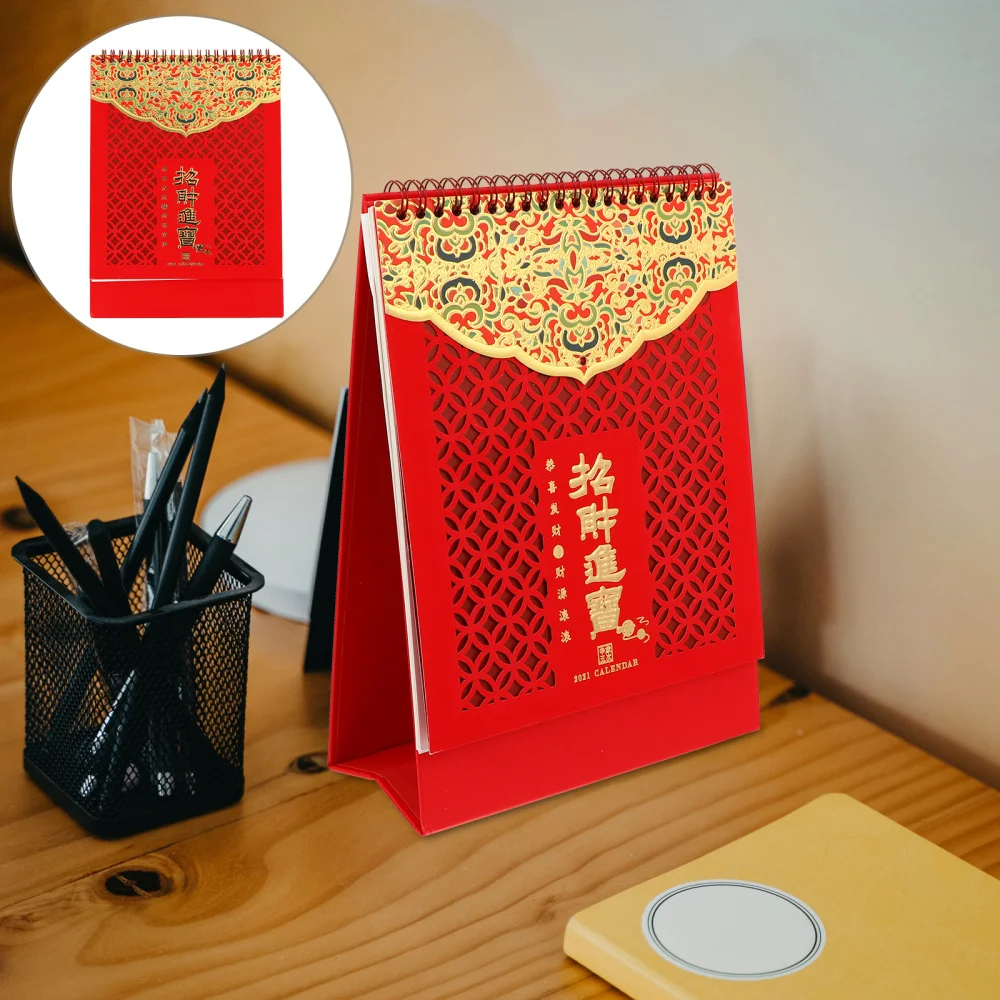 

1 Pc Notepad Calendar Chinese 2021 Desk Calendar Schedules Calendar for Home