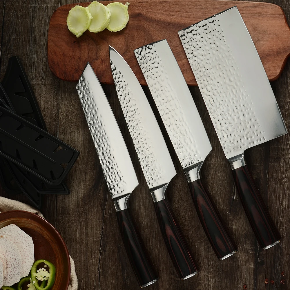

XYj молоток, стальной кухонный нож, набор, 7, 8 дюймов, японский шеф-повар, кухонные ножи, мясо, овощи, разделочный нож, бытовой резак, инструмент