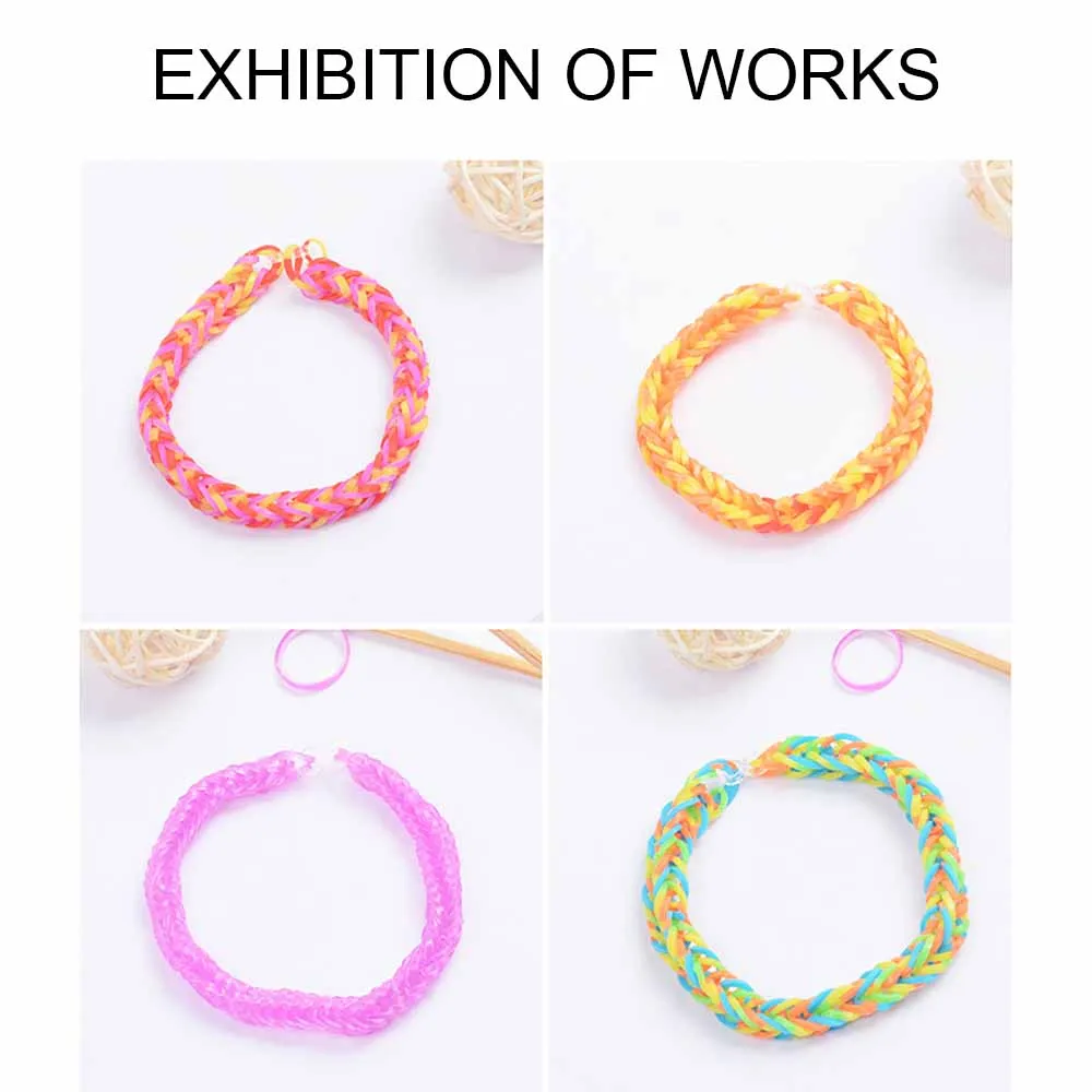 

Diy toys rubber bands bracelet for kids or hair rubber loom bands refill rubber band make woven bracelet DIY Christmas 2021 Gift