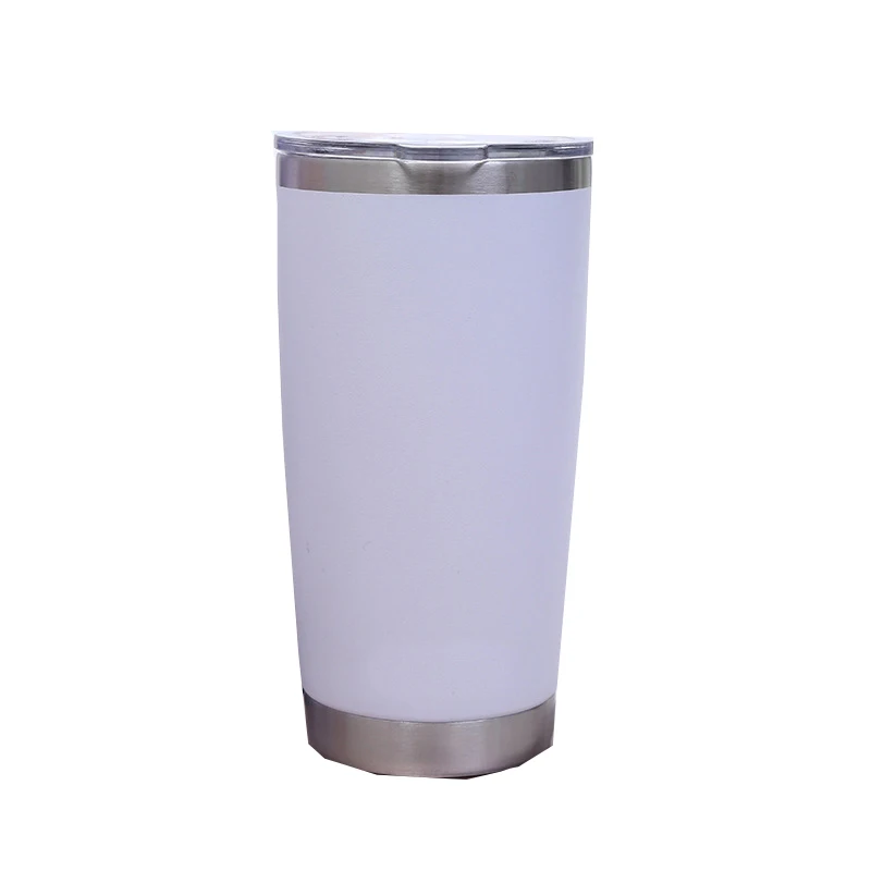 20oz white Лазерная гравировка, Кастомизация 20 унций 30 унций, нержавеющая сталь, пивной стакан, стакан, дорожная пивная кружка, термос, кофейные кружки - Цвет: 20oz white