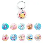 Брелок для ключей от Disney FYD787, милый невинный поросенок, Eeyore, мультяшный стеклянный кабошон, мультяшный кулон, креативный дизайн